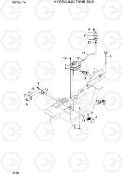 3100 HYDRAULIC TANK SUB 60/70L-7A, Hyundai