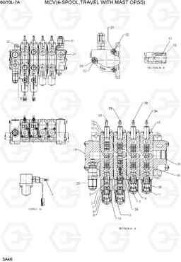 3A40 MCV(4-SPOOL, TRAVEL WITH MAST OPSS) 60/70L-7A, Hyundai