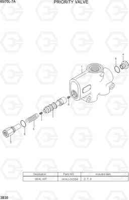 3B30 PRIORITY VALVE 60/70L-7A, Hyundai