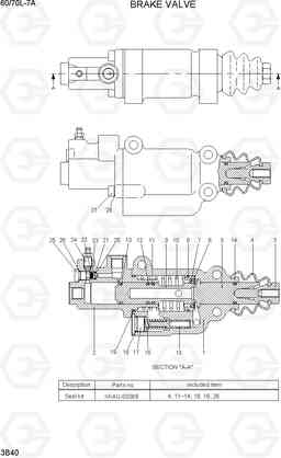 3B40 BRAKE VALVE(BOOSTER) 60/70L-7A, Hyundai