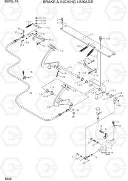 5040 BRAKE & INCHING LINKAGE 60/70L-7A, Hyundai