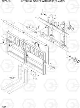 7051 INTEGRAL S/SHIFT WITH CARR(V-MAST) 60/70L-7A, Hyundai