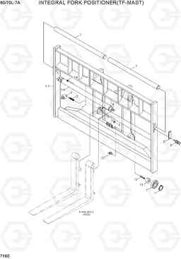 7160 INTEGRAL FORK POSITIONER(TF-MAST) 60/70L-7A, Hyundai