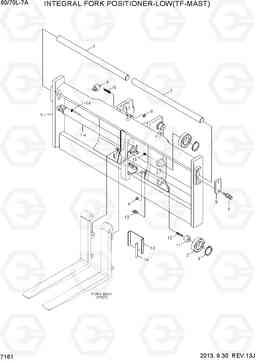 7161 INTEGRAL FORK POSITIONER-LOW(TF-MAST) 60/70L-7A, Hyundai