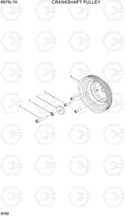 9150 CRANKSHAFT PULLEY 60/70L-7A, Hyundai