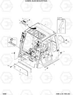 6080 CABIN SUB MOUNTING(-#0030) 80D-7, Hyundai