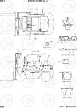 8010 DECALS(KOREAN) 80D-7, Hyundai