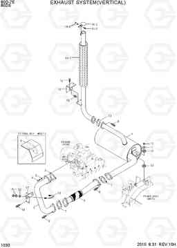 1030 EXHAUST SYSTEM (VERTICAL) 80D-7E, Hyundai