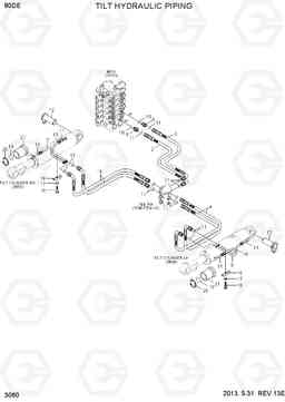 3060 TILT HYD PIPING 80D-7E, Hyundai