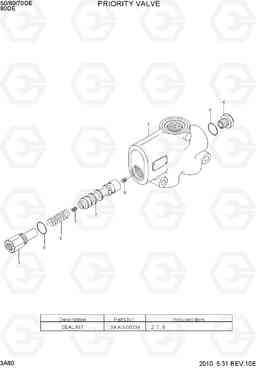 3A60 PRIORITY VALVE 80D-7E, Hyundai