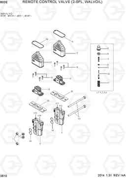 3B10 REMOTE CONTROL VALVE (2-SPL,WALVOIL) 80D-7E, Hyundai