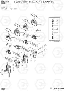 3B30 REMOTE CONTROL VALVE (4-SPL,WALVOIL) 80D-7E, Hyundai