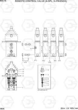 3B35 REMOTE CONTROL VALVE (4-SPL,H-FRIENDS) 80D-7E, Hyundai