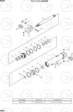 3B60 TILT CYLINDER 80D-7E, Hyundai