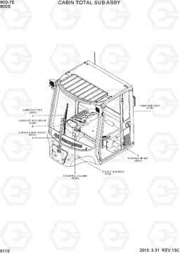 6110 CABIN TOTAL SUB ASSY (OPT) 80D-7E, Hyundai