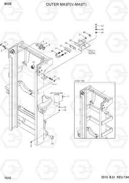 7010 OUTER MAST(V-MAST) 80D-7E, Hyundai