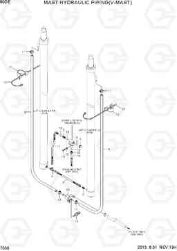 7030 MAST HYD PIPING (V-MAST) 80D-7E, Hyundai