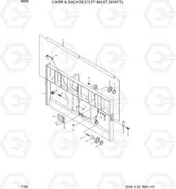 7160 CARR & BACKREST (TF-MAST,SHAFT) 80D-7E, Hyundai