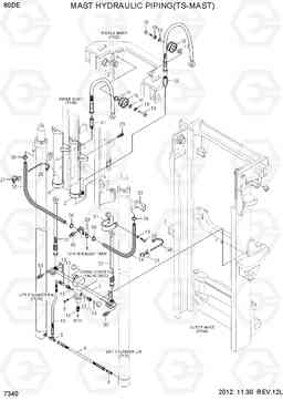 7340 MAST PIPING GROUP (TS-MAST) 80D-7E, Hyundai