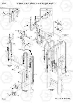 7410 5-SPOOL PIPING GROUP (TS-MAST) 80D-7E, Hyundai