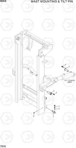 7510 MAST MOUNTING & TILT PIN 80D-7E, Hyundai