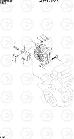 9230 ALTERNATOR 80D-7E, Hyundai