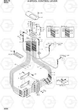 3030 4-SPOOL CONTROL LEVER 80D-7E ACE, Hyundai