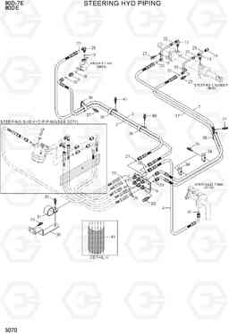 3070 STEERING HYD PIPING 80D-7E ACE, Hyundai