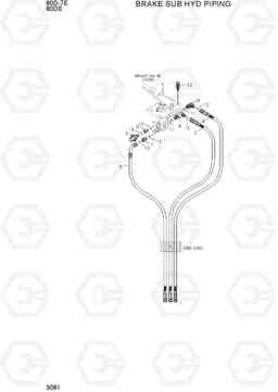 3081 BRAKE SUB HYD PIPING 80D-7E ACE, Hyundai