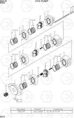 3A10 HYD PUMP 80D-7E ACE, Hyundai