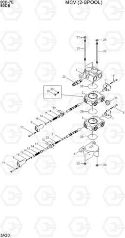 3A20 MCV (2-SPOOL) 80D-7E ACE, Hyundai