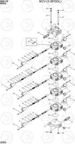 3A50 MCV (5-SPOOL) 80D-7E ACE, Hyundai