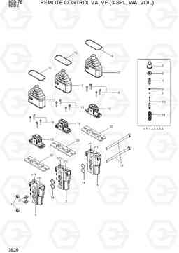 3B20 REMOTE CONTROL VALVE (3-SPL,WALVOIL) 80D-7E ACE, Hyundai