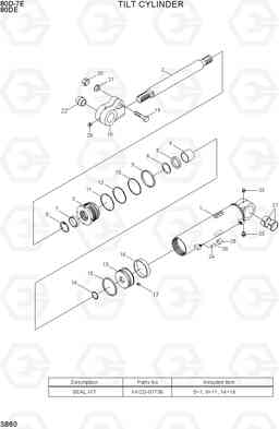 3B60 TILT CYLINDER 80D-7E ACE, Hyundai