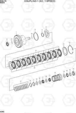 4060 COUPLING 1 (KC,1 SPEED) 80D-7E ACE, Hyundai