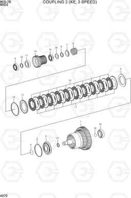 4070 COUPLING 2 (KE,3 SPEED) 80D-7E ACE, Hyundai