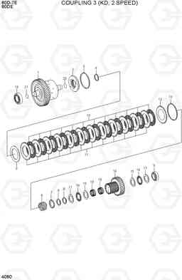 4080 COUPLING 3 (KD,2 SPEED) 80D-7E ACE, Hyundai