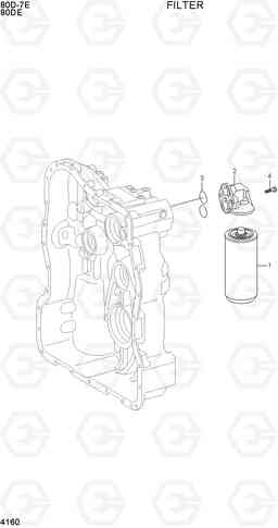 4160 FILTER 80D-7E ACE, Hyundai