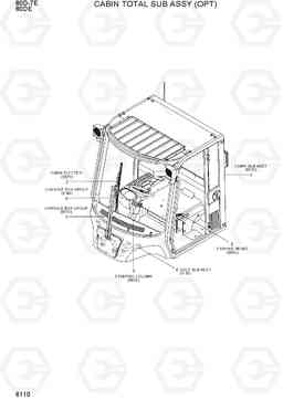 6110 CABIN TOTAL SUB ASSY (OPT) 80D-7E ACE, Hyundai