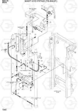 7340 MAST HYD PIPING (TS-MAST) 80D-7E ACE, Hyundai