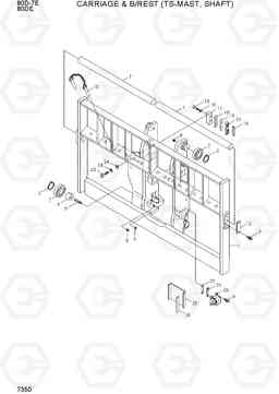 7350 CARRIAGE & B/REST (TS-MAST,SHAFT) 80D-7E ACE, Hyundai