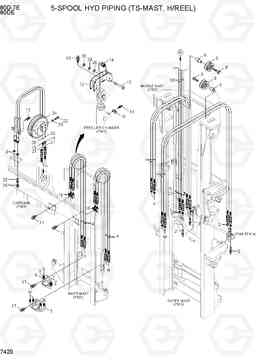 7420 5-SPOOL HYD PIPING (TS-MAST, H/REEL) 80D-7E ACE, Hyundai