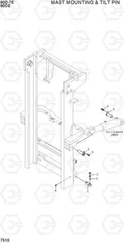 7510 MAST MOUNTING & TILT PIN 80D-7E ACE, Hyundai