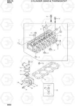 9050 CYLINDER HEAD & THERMOSTAT 80D-7E ACE, Hyundai