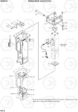 H212 BREAKER ASSY(3/3) HDB BREAKERS, Hyundai