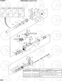 P800 BREAKER ASSY(1/3) HDB BREAKERS, Hyundai