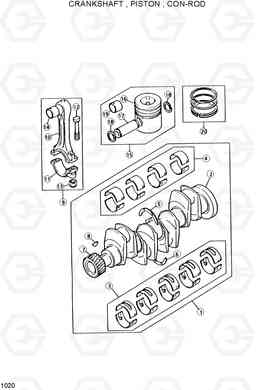 1020 CRANKSHAFT,PISTON,CON-ROD DX20/25/30, Hyundai