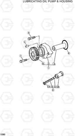 1080 LUBRICATING OIL PUMP & HOUSING DX20/25/30, Hyundai