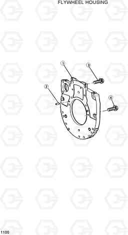 1100 FLYWHEEL HOUSING DX20/25/30, Hyundai