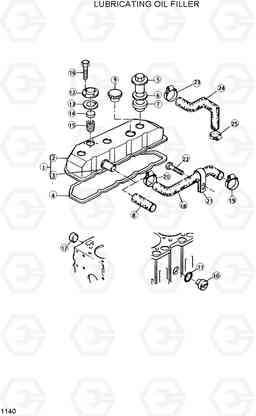 1140 LUBRICATING OIL FILLER DX20/25/30, Hyundai